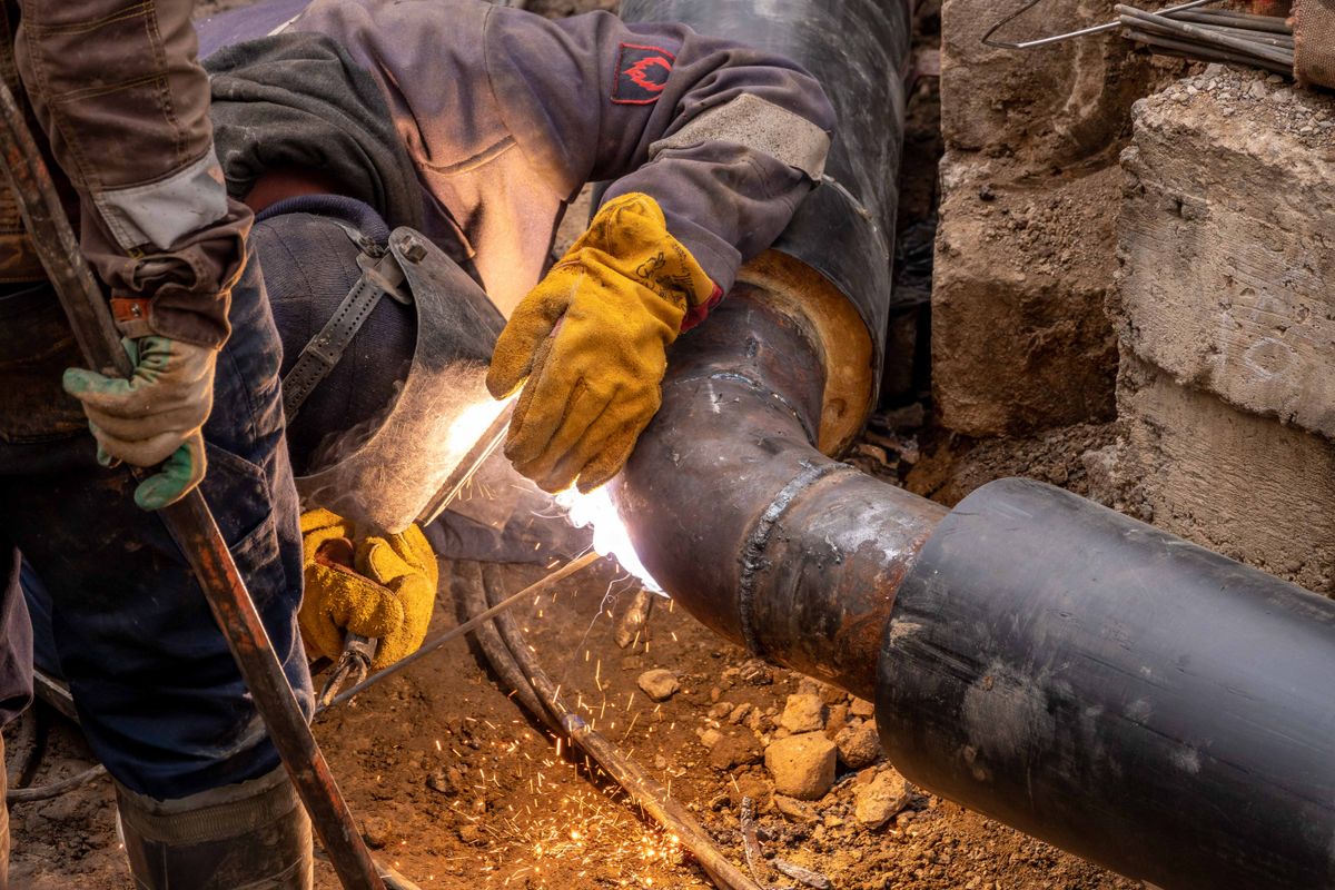 Skilled pipe fitters for mechanical, plumbing, and process piping installation.