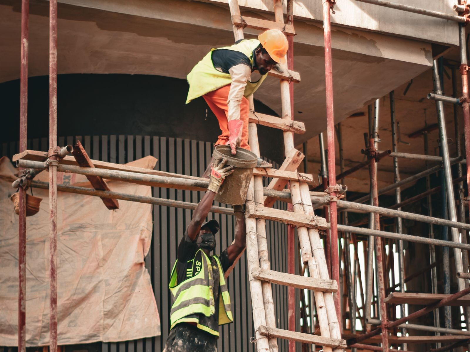 Scaffolders for safe access and working platforms on construction and industrial sites.